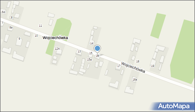 Wojciechówka, Wojciechówka, 16, mapa Wojciechówka