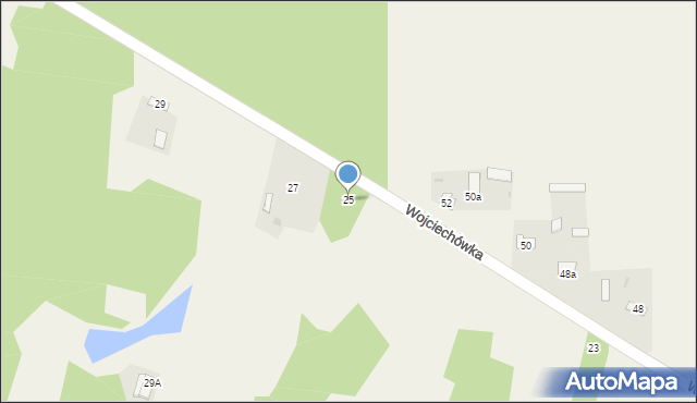 Wojciechówka, Wojciechówka, 25, mapa Wojciechówka