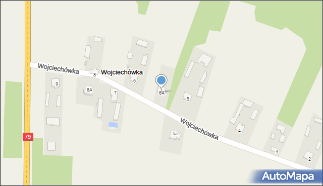 Wojciechówka, Wojciechówka, 6A, mapa Wojciechówka