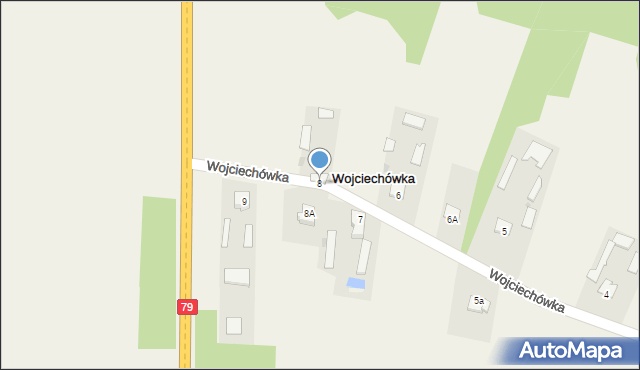 Wojciechówka, Wojciechówka, 8, mapa Wojciechówka