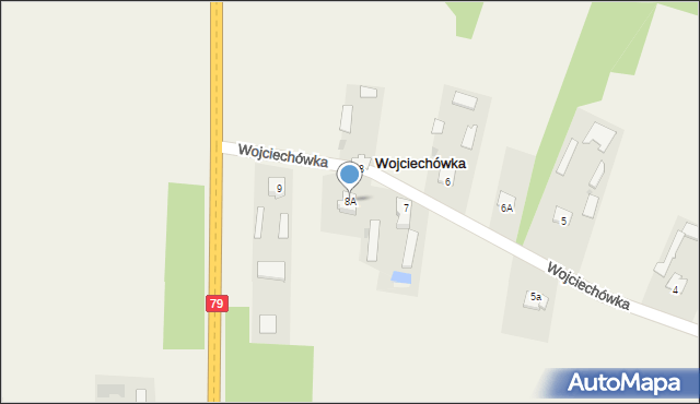 Wojciechówka, Wojciechówka, 8A, mapa Wojciechówka