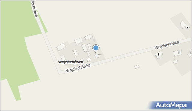 Wojciechówka, Wojciechówka, 1, mapa Wojciechówka