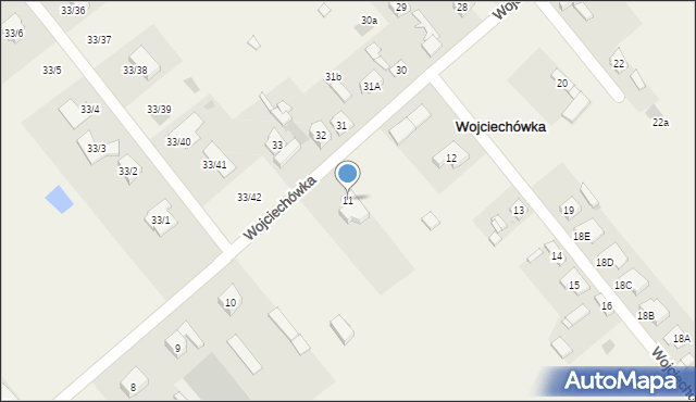 Wojciechówka, Wojciechówka, 11, mapa Wojciechówka