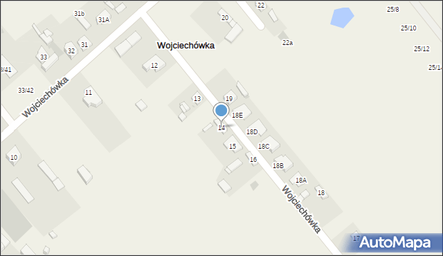 Wojciechówka, Wojciechówka, 14, mapa Wojciechówka