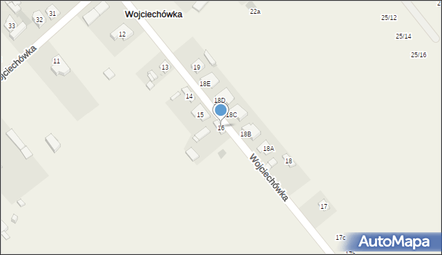 Wojciechówka, Wojciechówka, 16, mapa Wojciechówka