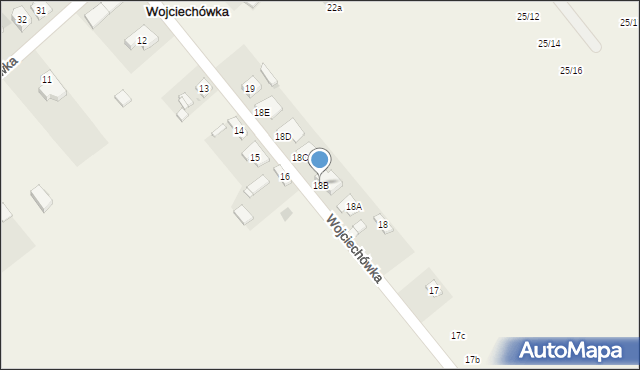 Wojciechówka, Wojciechówka, 18B, mapa Wojciechówka