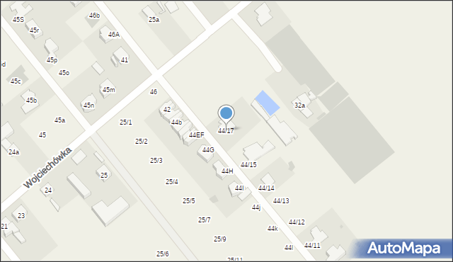 Wojciechówka, Wojciechówka, 44/17, mapa Wojciechówka