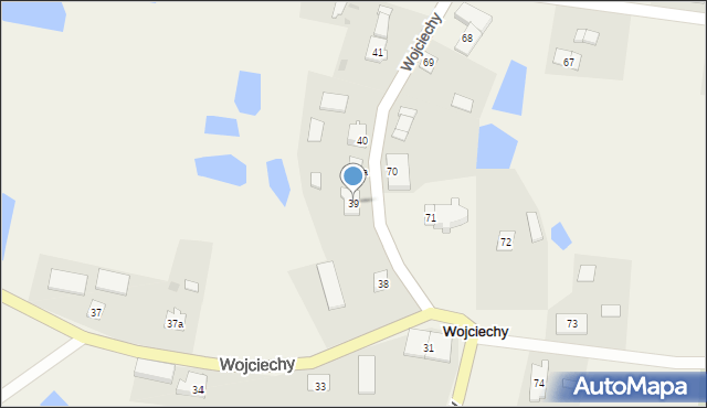 Wojciechy, Wojciechy, 39, mapa Wojciechy