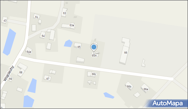 Wojciechy, Wojciechy, 65A, mapa Wojciechy