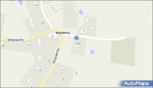 Wojciechy, Wojciechy, 74, mapa Wojciechy
