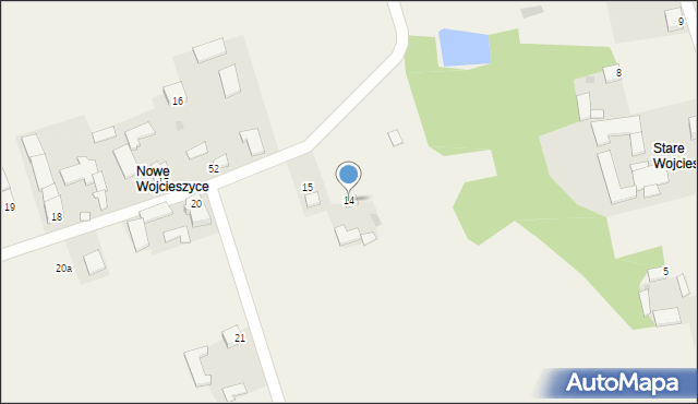 Wojcieszyce, Wojcieszyce, 14, mapa Wojcieszyce