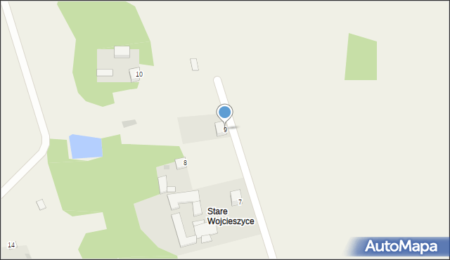 Wojcieszyce, Wojcieszyce, 9, mapa Wojcieszyce