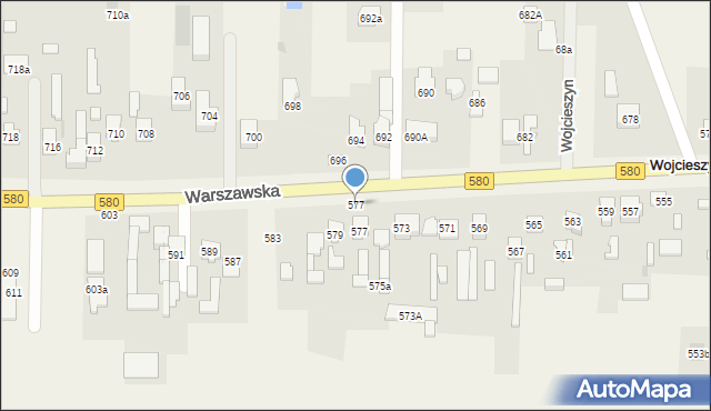 Wojcieszyn, Wojcieszyn, 577, mapa Wojcieszyn