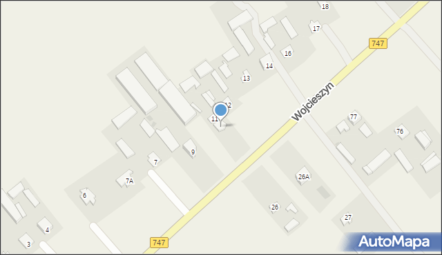 Wojcieszyn, Wojcieszyn, 11A, mapa Wojcieszyn