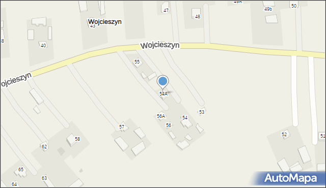 Wojcieszyn, Wojcieszyn, 54A, mapa Wojcieszyn