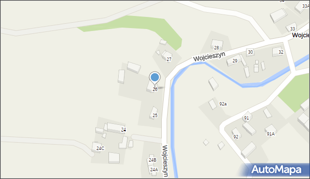 Wojcieszyn, Wojcieszyn, 26, mapa Wojcieszyn