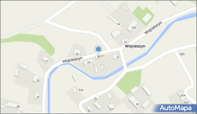 Wojcieszyn, Wojcieszyn, 30, mapa Wojcieszyn