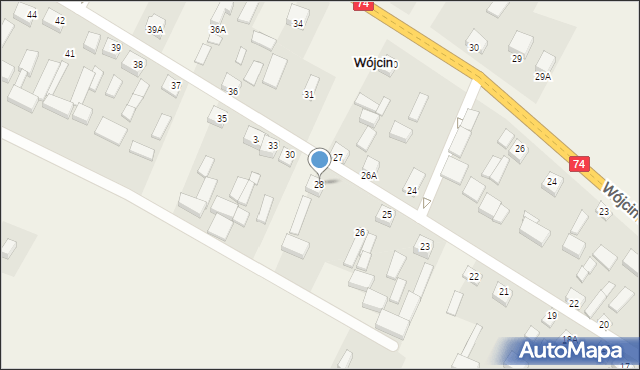 Wójcin, Wójcin, 28, mapa Wójcin