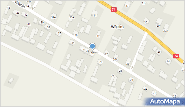 Wójcin, Wójcin, 30, mapa Wójcin