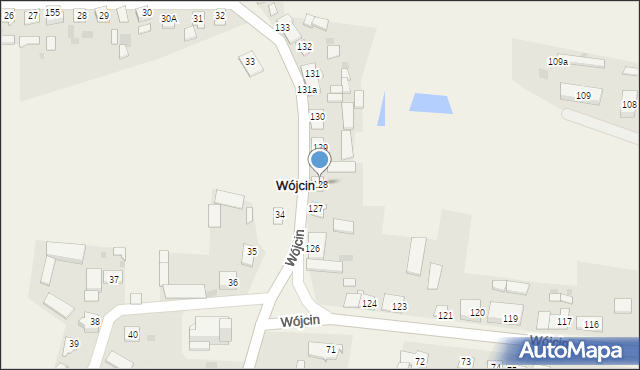 Wójcin, Wójcin, 128, mapa Wójcin