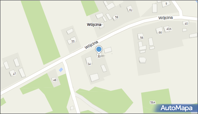 Wójcina, Wójcina, 30, mapa Wójcina