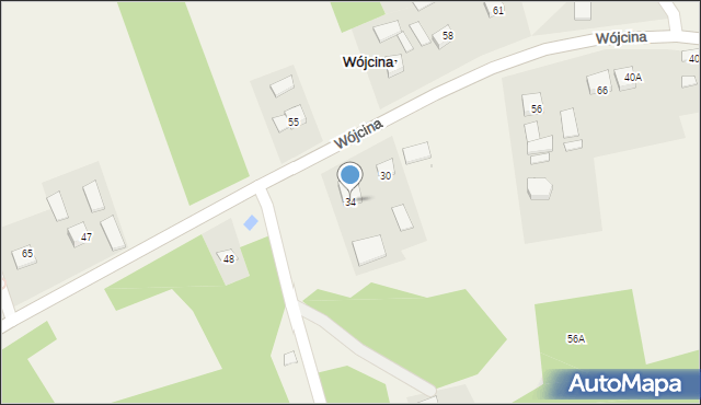 Wójcina, Wójcina, 34, mapa Wójcina