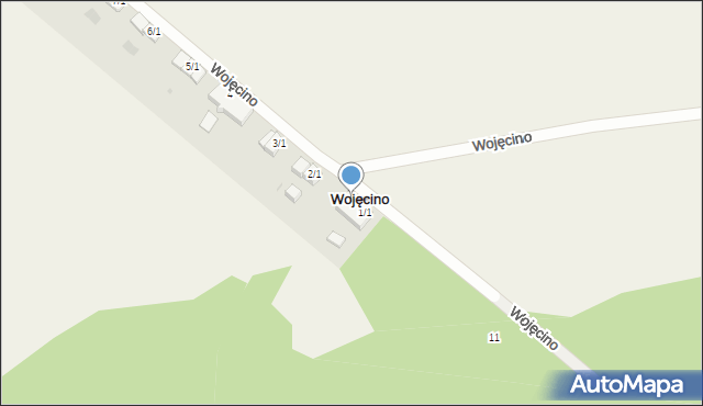 Wojęcino, Wojęcino, 1/2, mapa Wojęcino