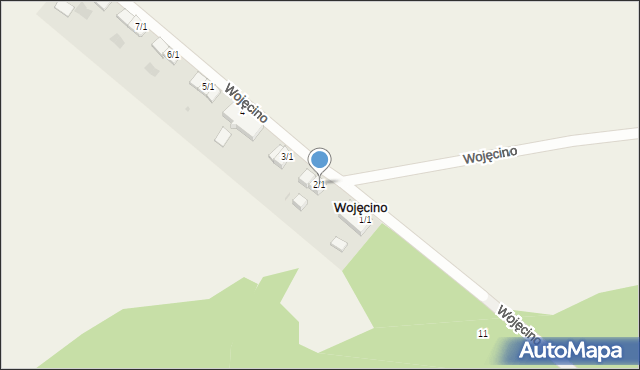 Wojęcino, Wojęcino, 2/1, mapa Wojęcino