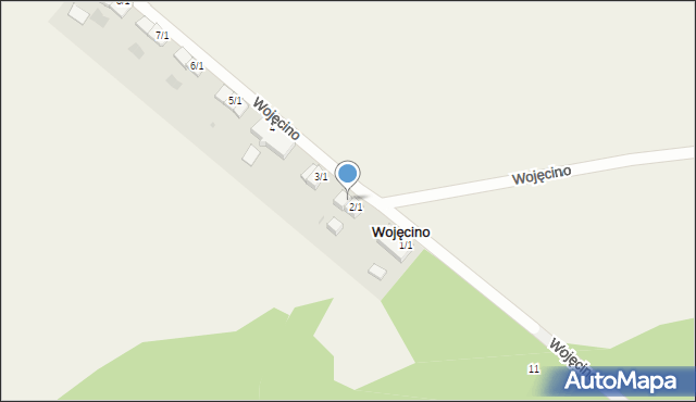 Wojęcino, Wojęcino, 2/2, mapa Wojęcino