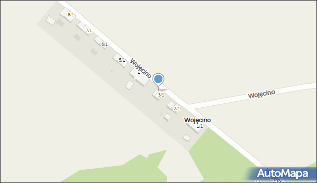 Wojęcino, Wojęcino, 3/2, mapa Wojęcino