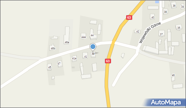 Wojewódki Górne, Wojewódki Górne, 39, mapa Wojewódki Górne
