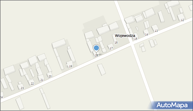 Wojewodza, Wojewodza, 18, mapa Wojewodza