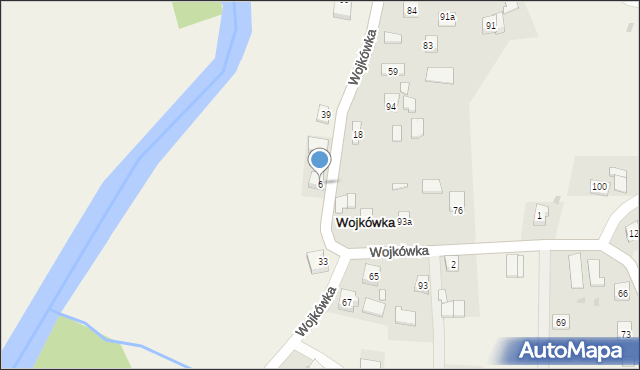 Wojkówka, Wojkówka, 6, mapa Wojkówka