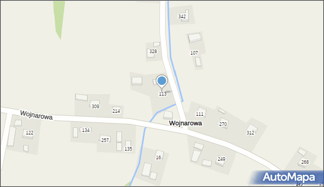 Wojnarowa, Wojnarowa, 113, mapa Wojnarowa