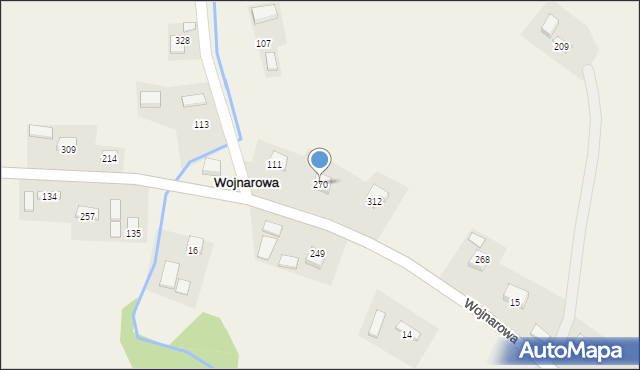 Wojnarowa, Wojnarowa, 270, mapa Wojnarowa