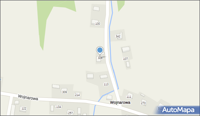 Wojnarowa, Wojnarowa, 328, mapa Wojnarowa