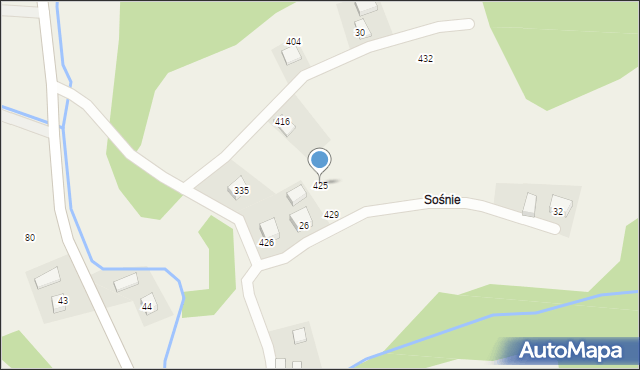 Wojnarowa, Wojnarowa, 425, mapa Wojnarowa