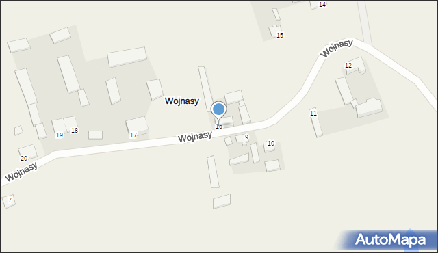 Wojnasy, Wojnasy, 16, mapa Wojnasy