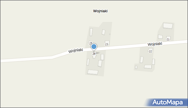 Wojniaki, Wojniaki, 26, mapa Wojniaki