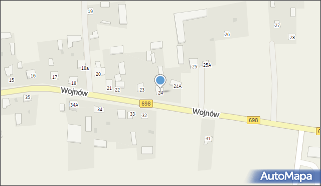 Wojnów, Wojnów, 24, mapa Wojnów