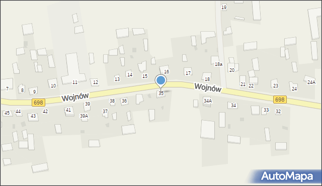 Wojnów, Wojnów, 35, mapa Wojnów