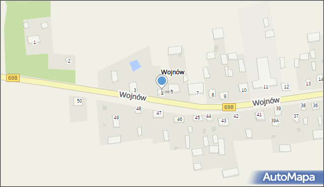 Wojnów, Wojnów, 4, mapa Wojnów