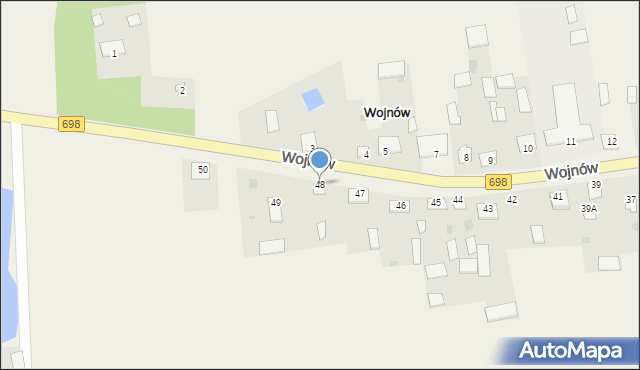 Wojnów, Wojnów, 48, mapa Wojnów