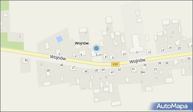 Wojnów, Wojnów, 7, mapa Wojnów