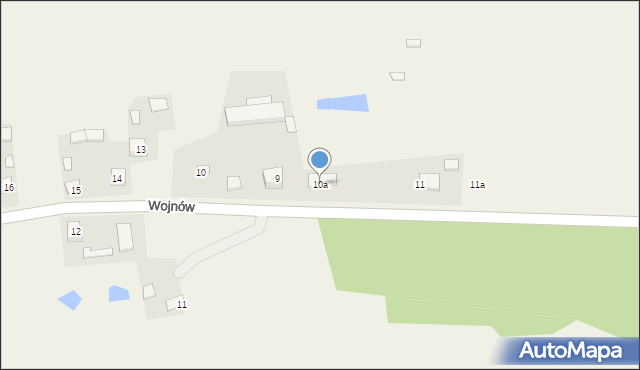 Wojnów, Wojnów, 10a, mapa Wojnów