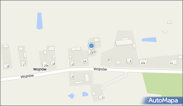 Wojnów, Wojnów, 13, mapa Wojnów