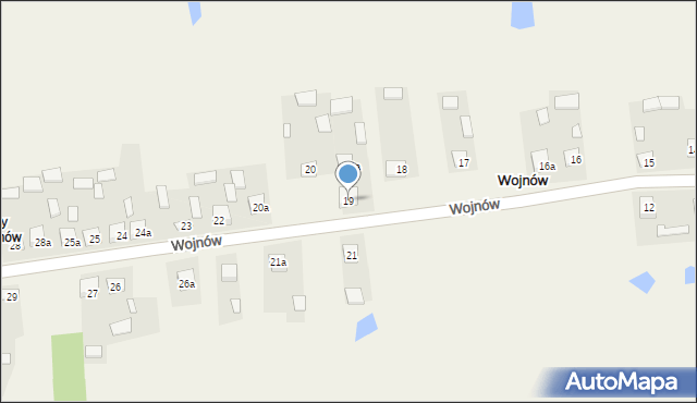 Wojnów, Wojnów, 19, mapa Wojnów