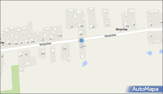 Wojnów, Wojnów, 21, mapa Wojnów