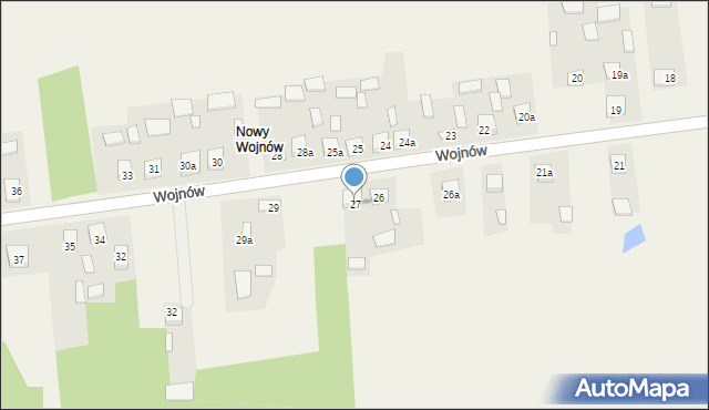 Wojnów, Wojnów, 27, mapa Wojnów