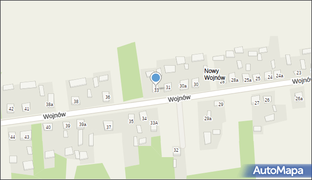 Wojnów, Wojnów, 33, mapa Wojnów